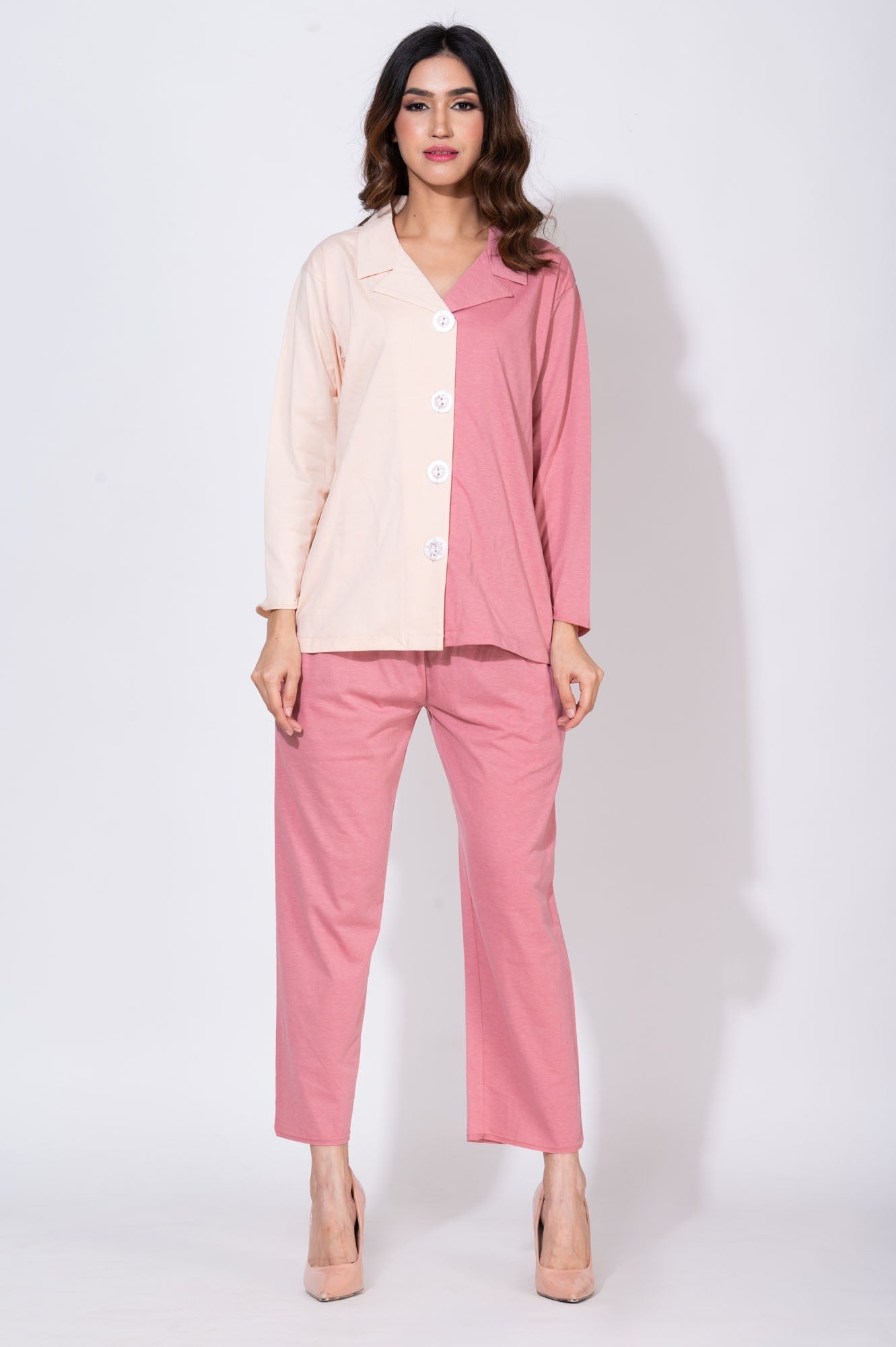 Two tone blush pink set - Pants