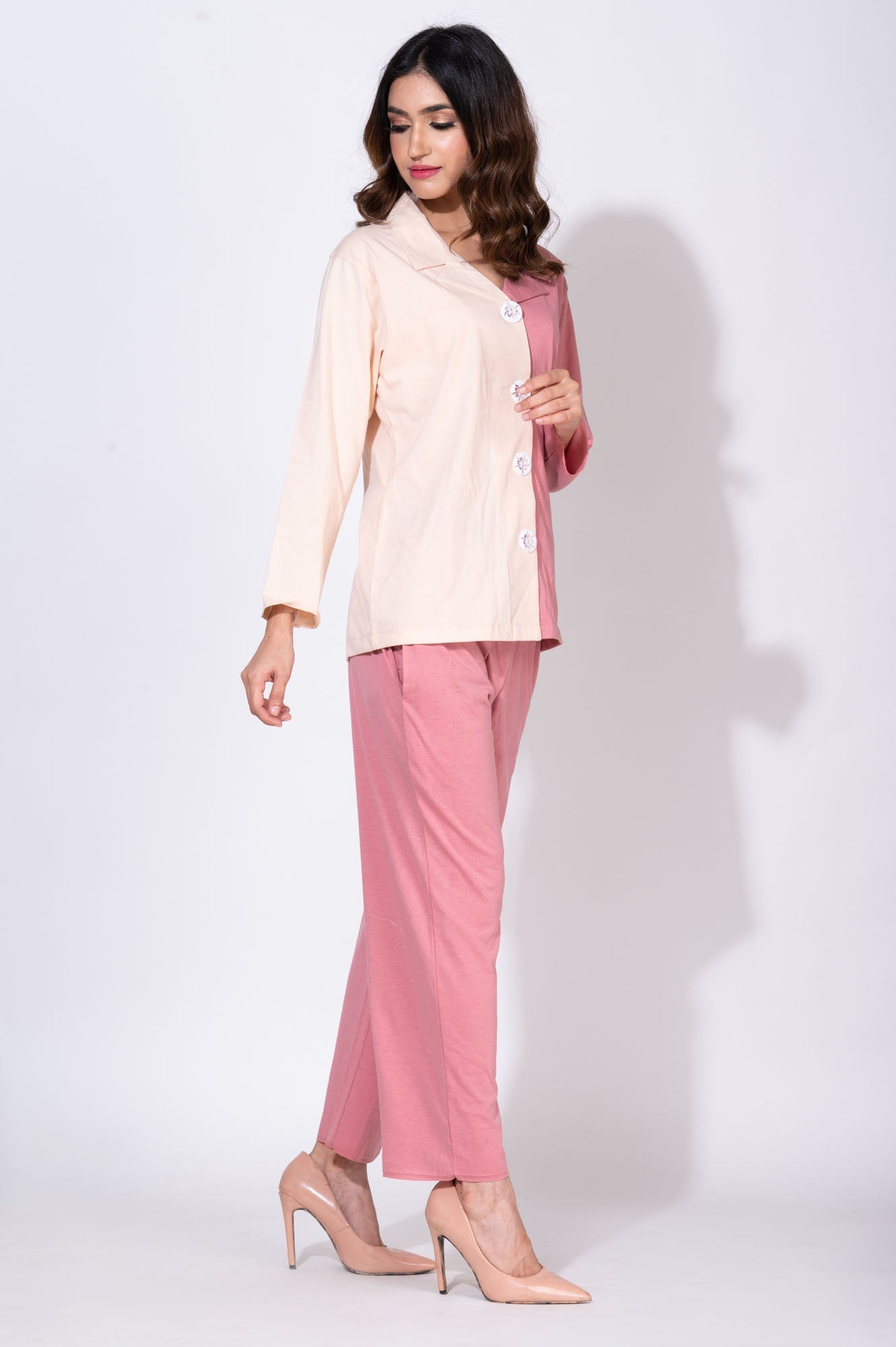 Two tone blush pink set - Top